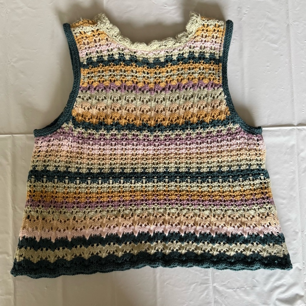 Universal Thread multi color Cropped Ribbed Tank Top